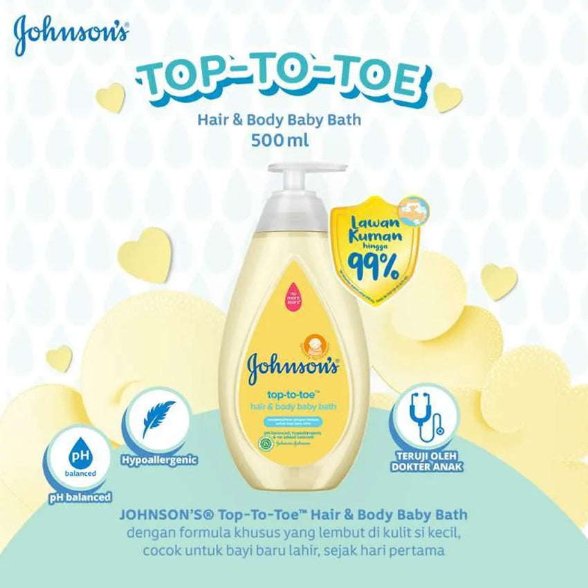 Gambar Johnson's Top-to-Toe Hair & Body Baby Bath - 500 mL Perlengkapan Bayi & Anak
