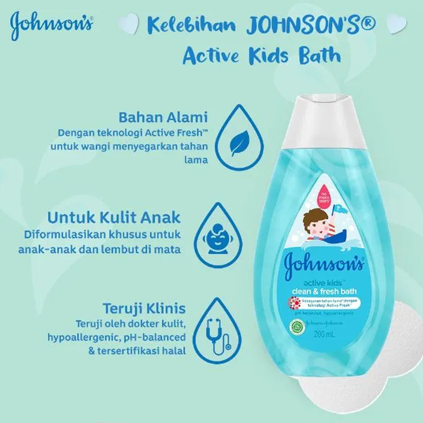 Johnson's Active Kids Baby Bath Clean & Fresh - 200 mL