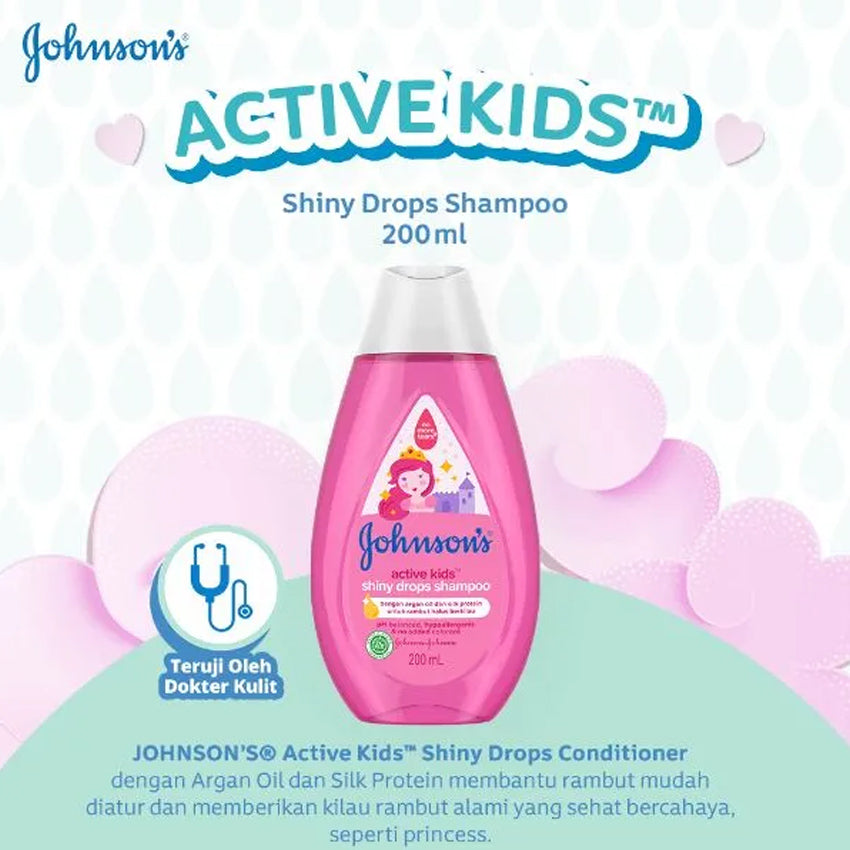 Johnson's Active Kids Shampoo Shiny Drops - 200 mL