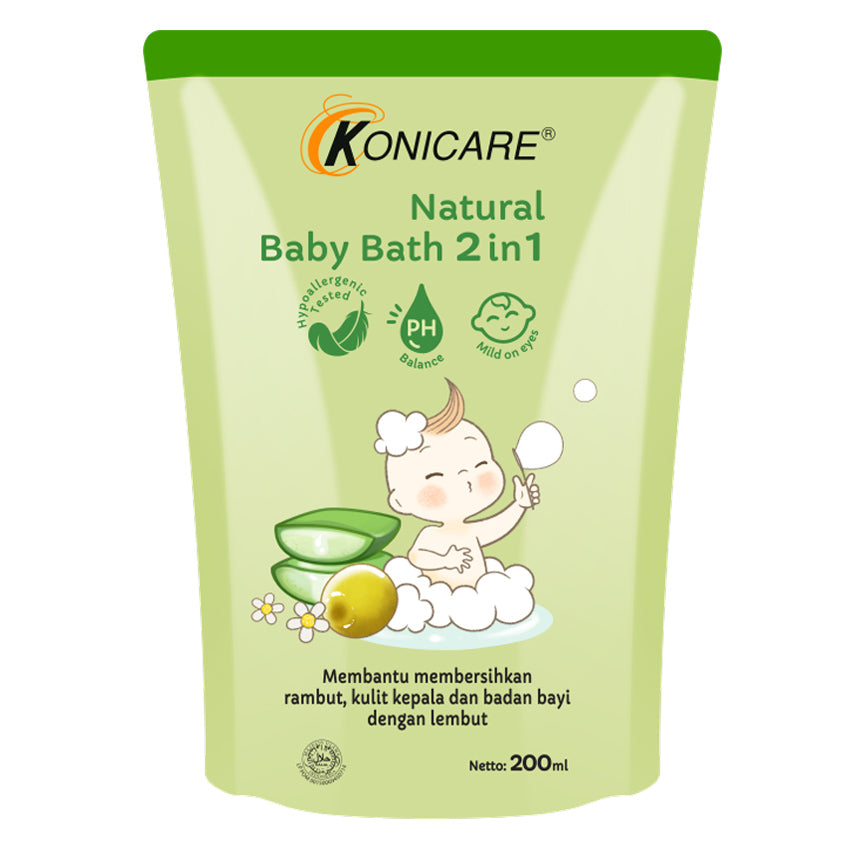Gambar Konicare Natural Baby Bath 2 in 1 Pouch - 200 mL Perlengkapan Bayi & Anak