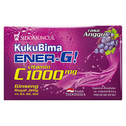 Gambar Kuku Bima Ener-G Vitamin C 1000 mg Rasa Anggur - 6 Sachets Suplemen Kesehatan