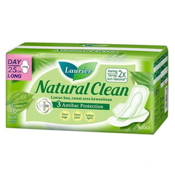 Gambar Laurier Natural Clean Long Wing 25 cm - 16 Pads Perawatan Ms V