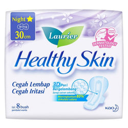 Gambar Laurier Healthy Skin Night Wing 30 cm - 8 Pads Perawatan Ms V