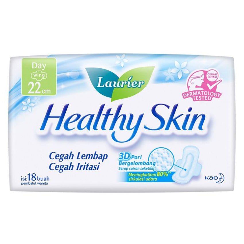 Laurier Healthy Skin Day Slim Wing 22 cm - 18 Pads