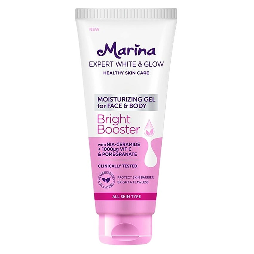 Marina Expert White & Glow Moisturizing Gel for Face & Body Bright Booster - 170 mL