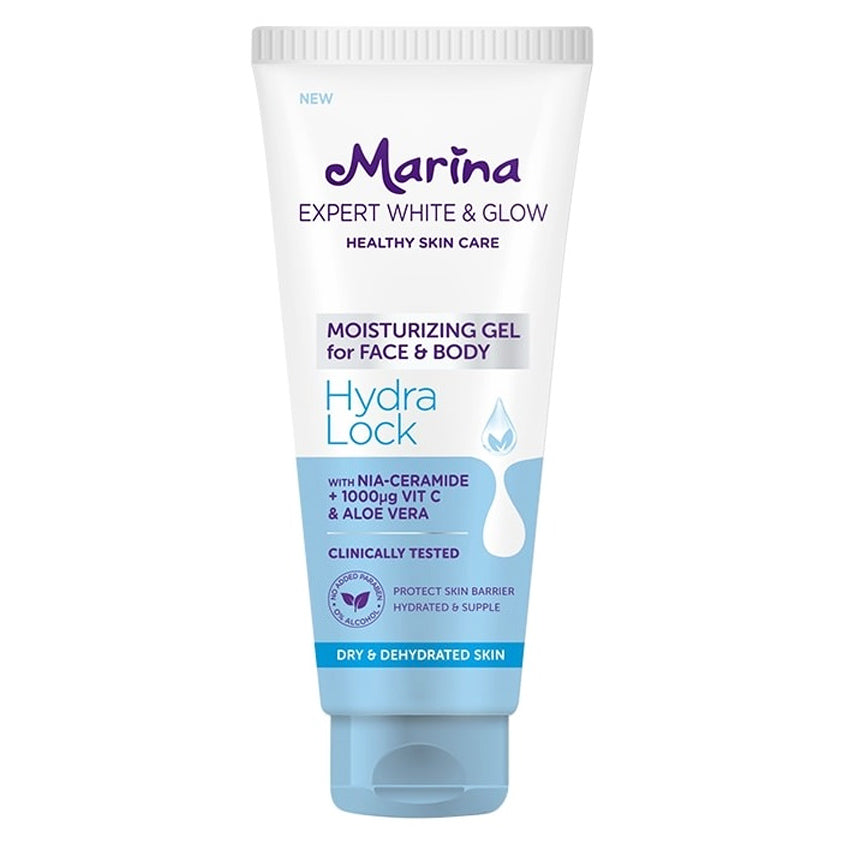 Marina Expert White & Glow Moisturizing Gel for Face & Body Hydra Lock - 170 mL
