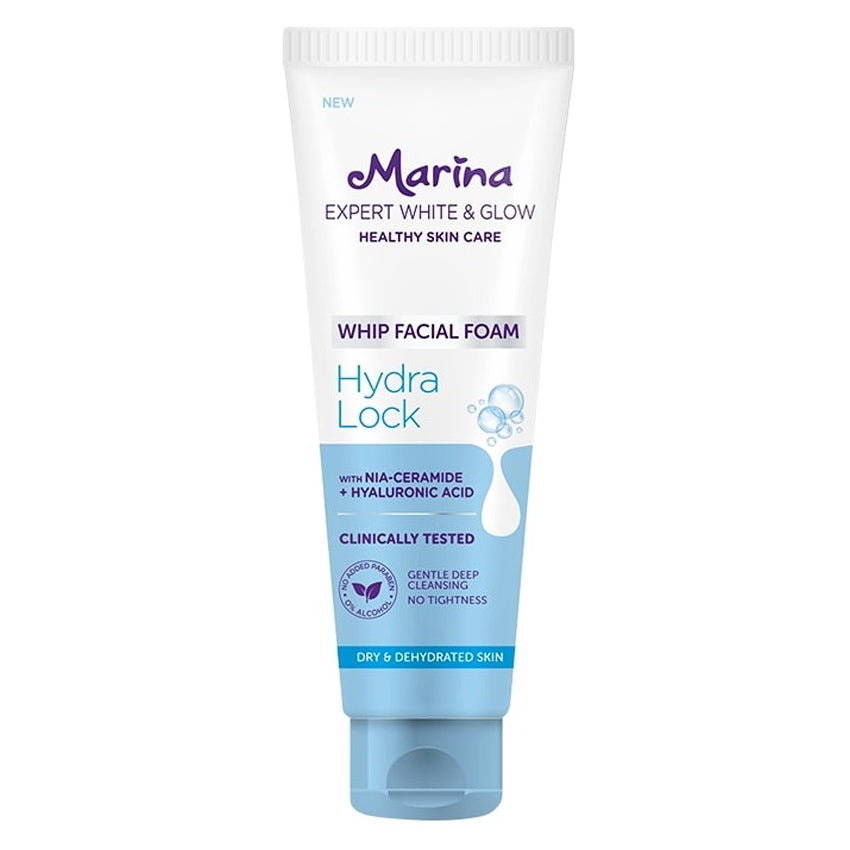 Marina Expert White & Glow Whip Facial Foam Hydra Lock - 100 mL