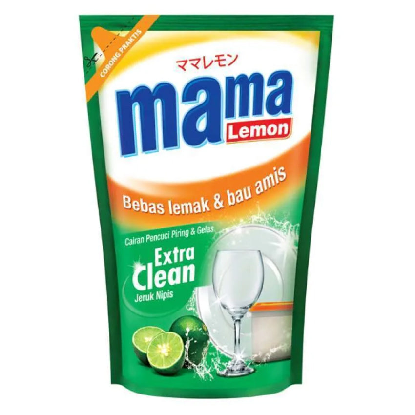 Gambar Mama Lemon Cairan Pencuci Piring Jeruk Nipis Pouch - 400 mL Jenis Perlengkapan Rumah