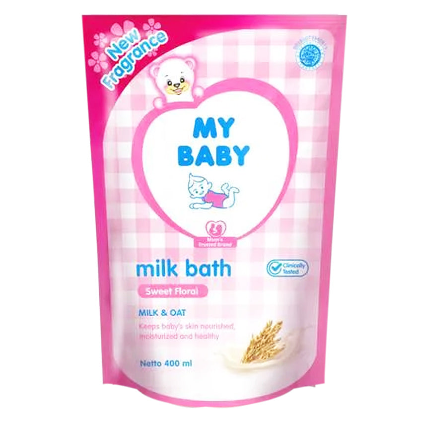 My Baby Milk Bath Sweet Floral Pouch - 400 mL