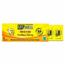 Gambar Mywell Vitamin C  Zinc - 5 Kaplet Suplemen Kesehatan