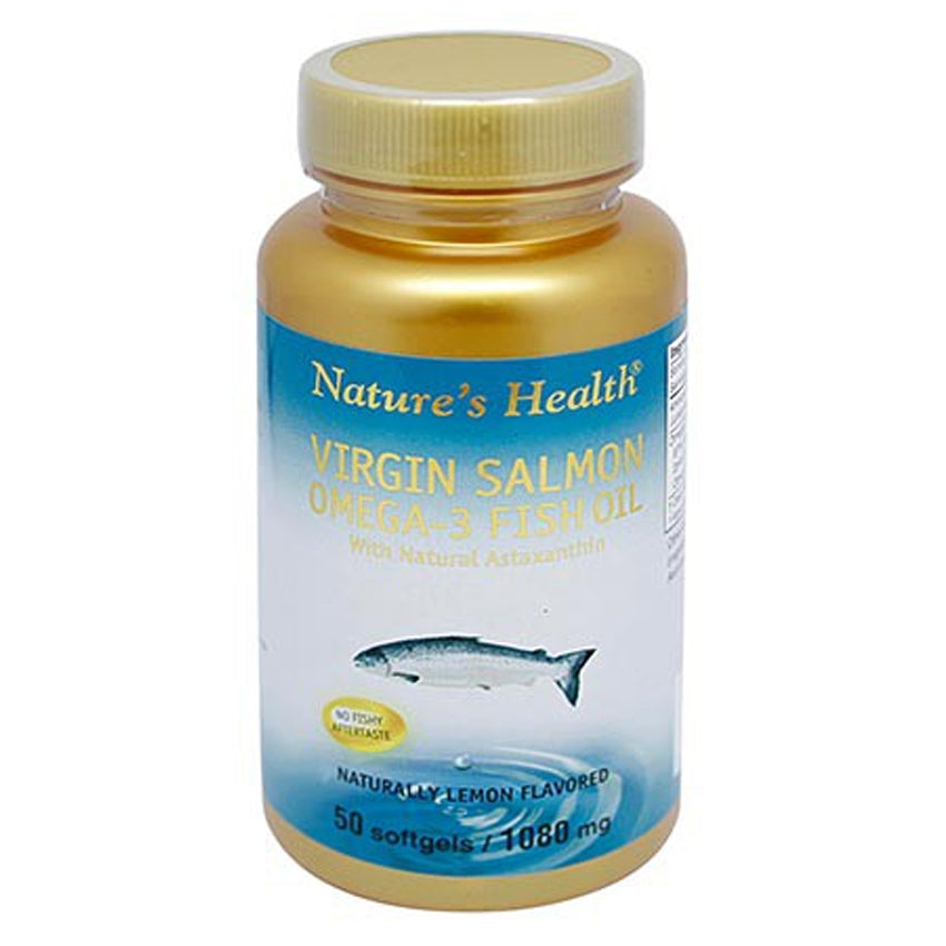Gambar Nature's Health Virgin Salmon Omega-3 - 50 Softgel Stamina Tubuh