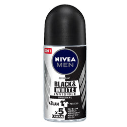 Gambar Nivea Men Invisible Black & White Deodorant Roll On - 50 mL Perawatan Pria
