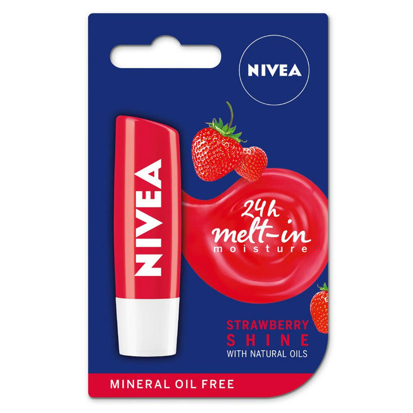 Gambar Nivea Fruity Shine Strawberry Lip Care - 4.8 gr Jenis Perawatan Wajah