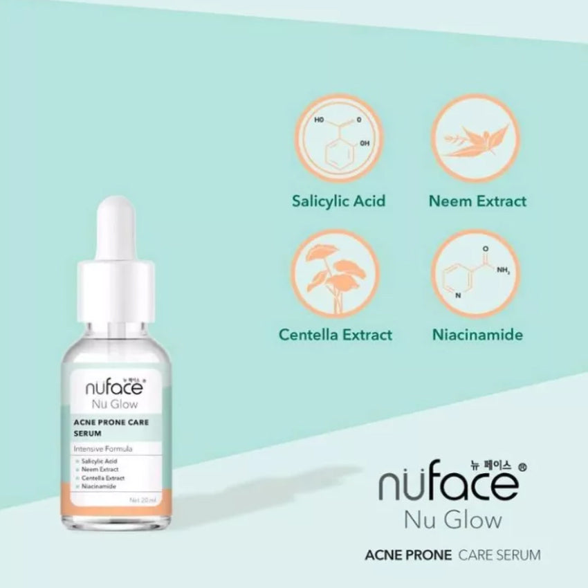 Nuface Nu Glow Acne Prone Care Serum - 20 mL