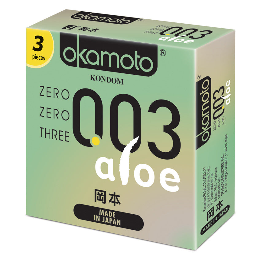 Okamoto Kondom Aloe - 3 Pcs
