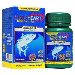 Gambar Om3heart Omega 3 Natural Fish Oil - 30 Tablet Suplemen Kesehatan