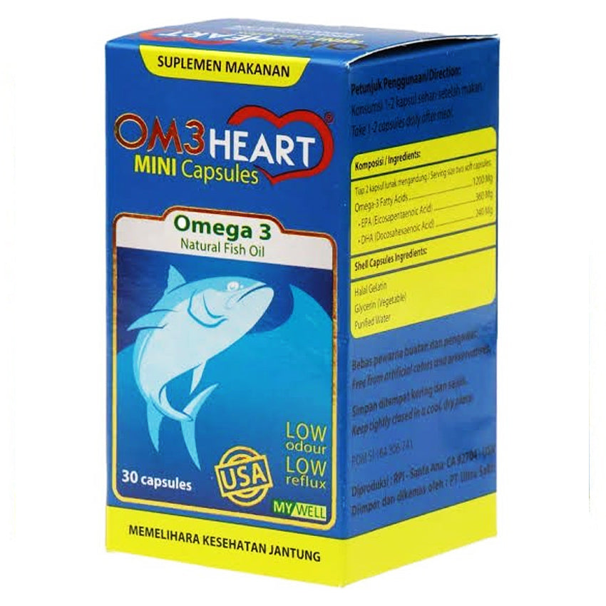 Gambar Om3heart Omega 3 Natural Fish Oil - 30 Tablet Jenis Kesehatan