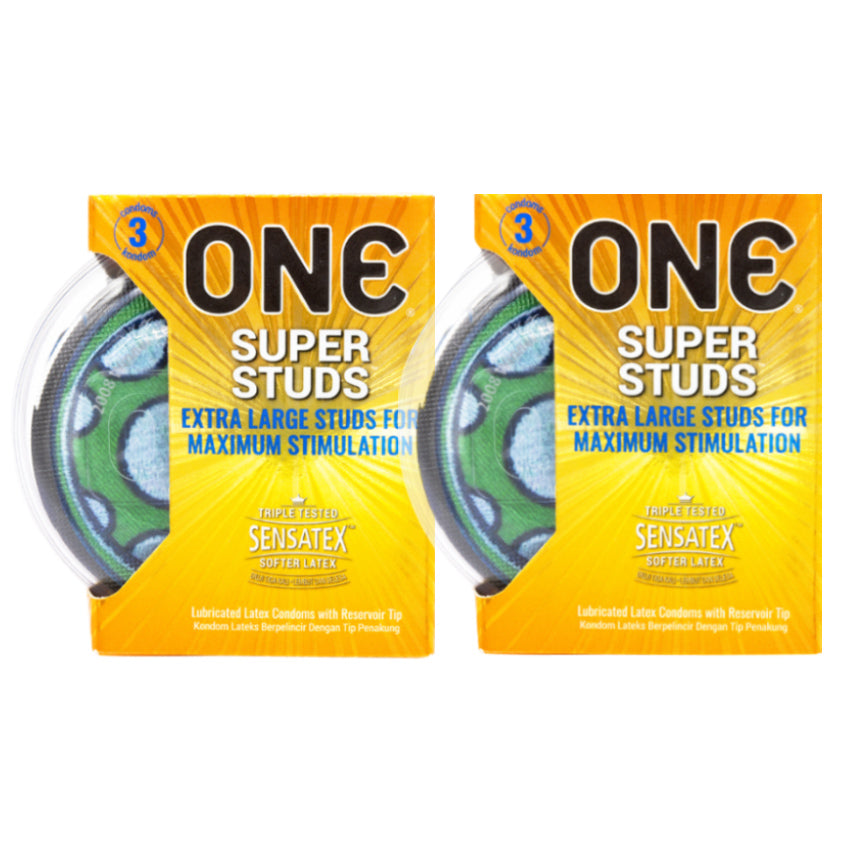 ONE® Kondom Super Studs 3 Pcs - 2 box