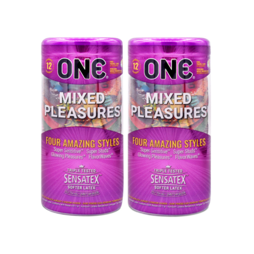 ONE® Kondom Mixed Pleasures 12 Pcs - 2 Box