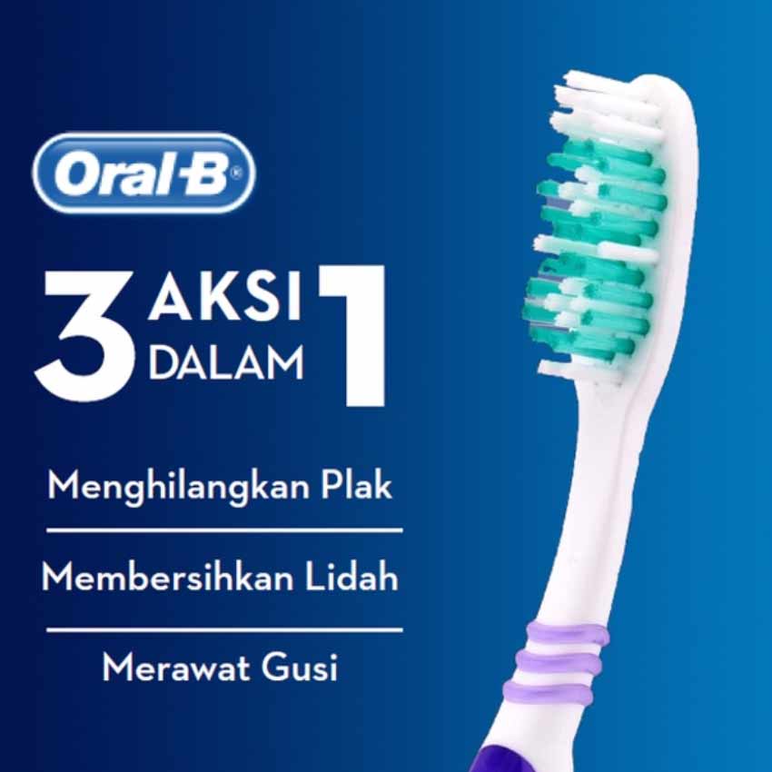 Oral-B All Rounder 123 Medium Toothbrush - 3 Pcs