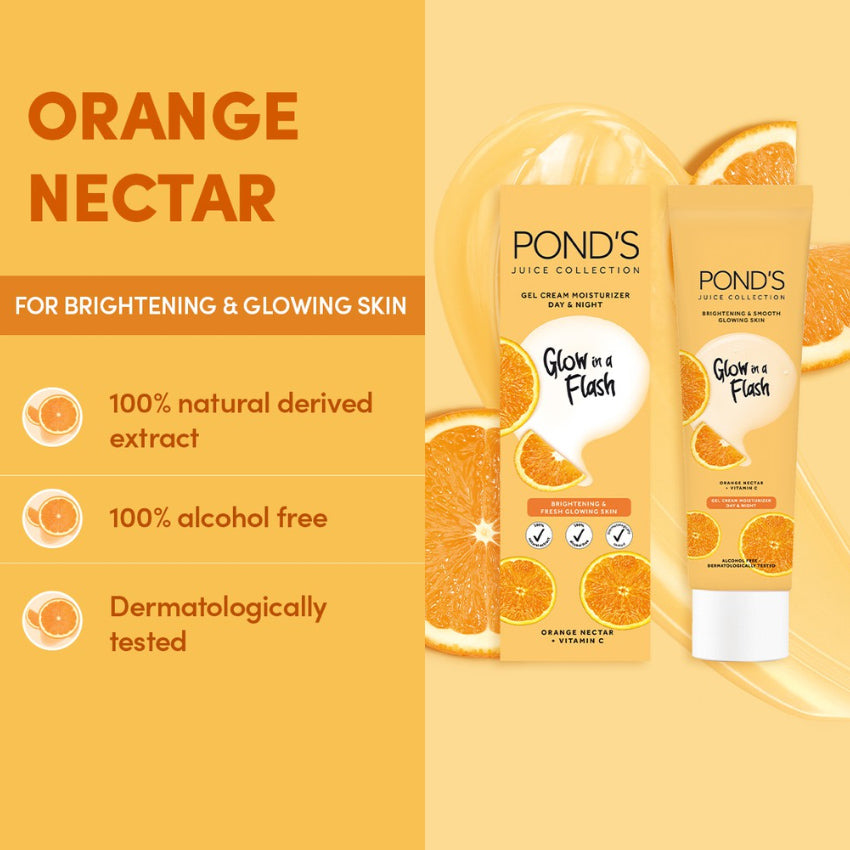 Gambar Ponds Juice Collection Orange Nectar + Vitamin C Gel Cream - 20 gr Jenis Perawatan Wajah