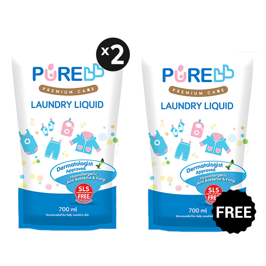 Gambar Pure BB Laundry Liquid Refill Combo - 700 mL (2+1) Perlengkapan Bayi & Anak