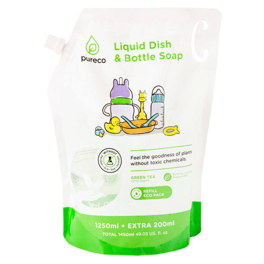 Jual Pureco Liquid Dish & Bottle Soap Pouch - 1450 ML Harga Terbaik ...