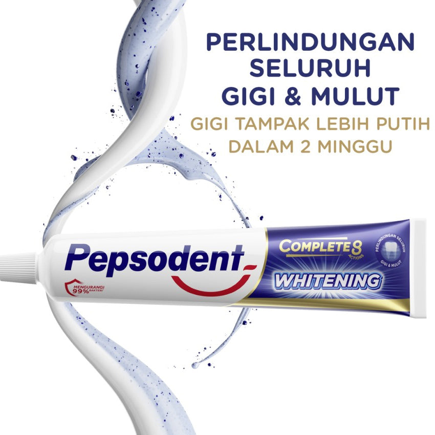 Gambar Pepsodent Complete 8 Plus Whitening Toothpaste - 190 gr Jenis Perawatan Mulut