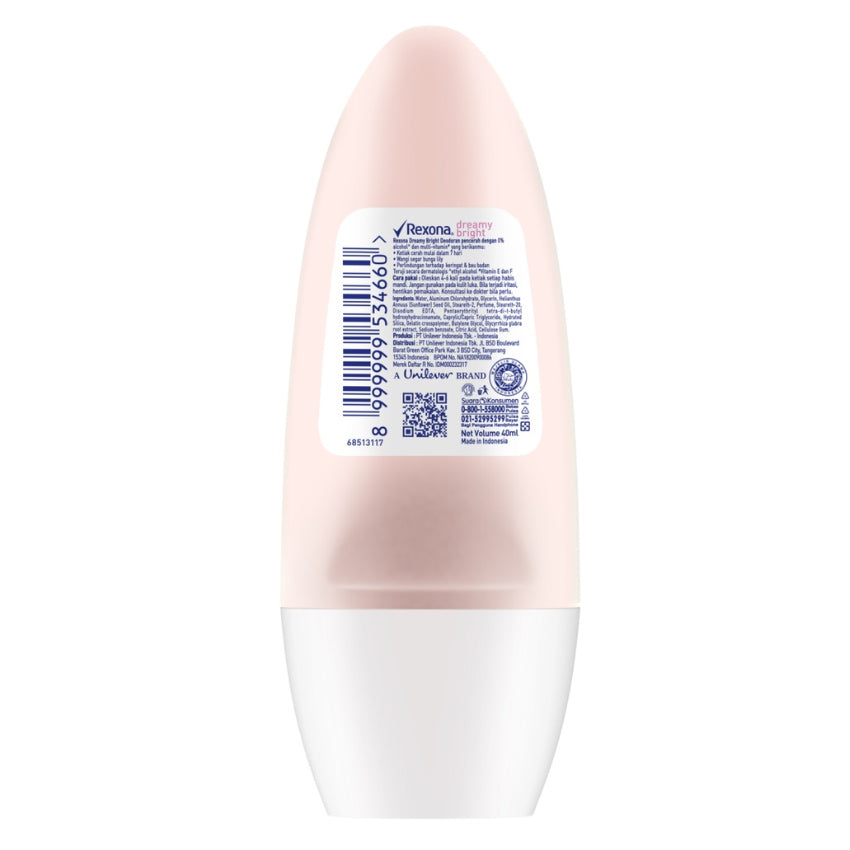 Gambar Rexona Dreamy Bright Roll On Deodorant - 40 mL Jenis Deodorant