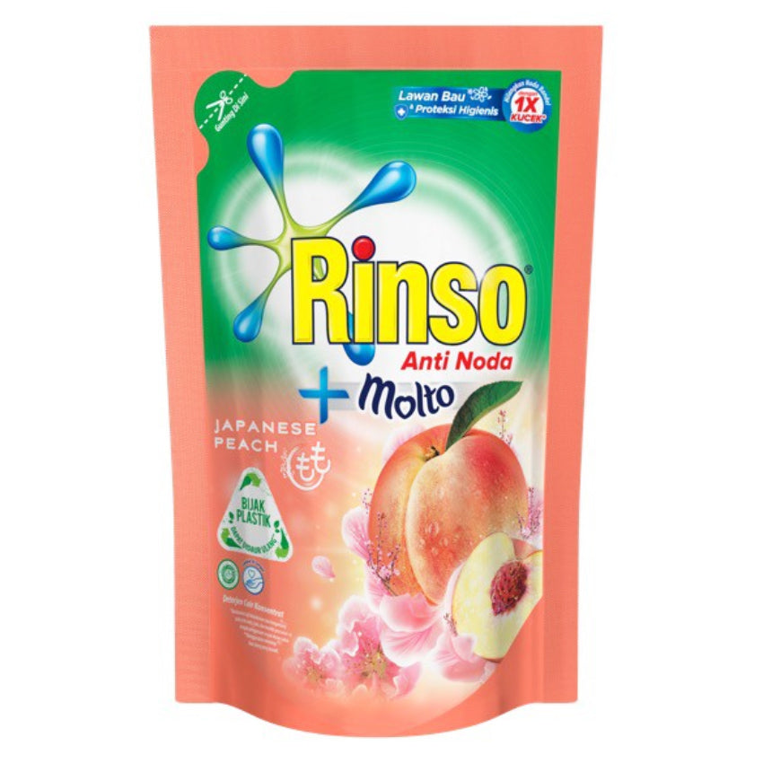 Gambar Rinso Molto Japanese Peach Liquid Detergent Pouch - 750 mL Jenis Perlengkapan Rumah
