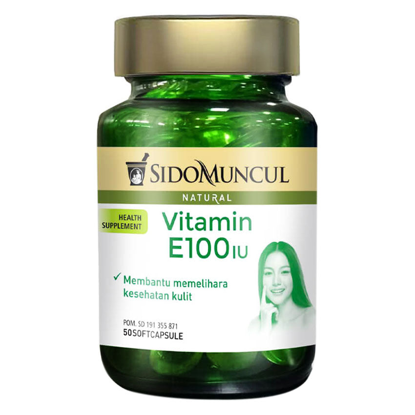 Gambar Sidomuncul Natural Vitamin E 100 IU - 50 Softgels Kesehatan Kulit