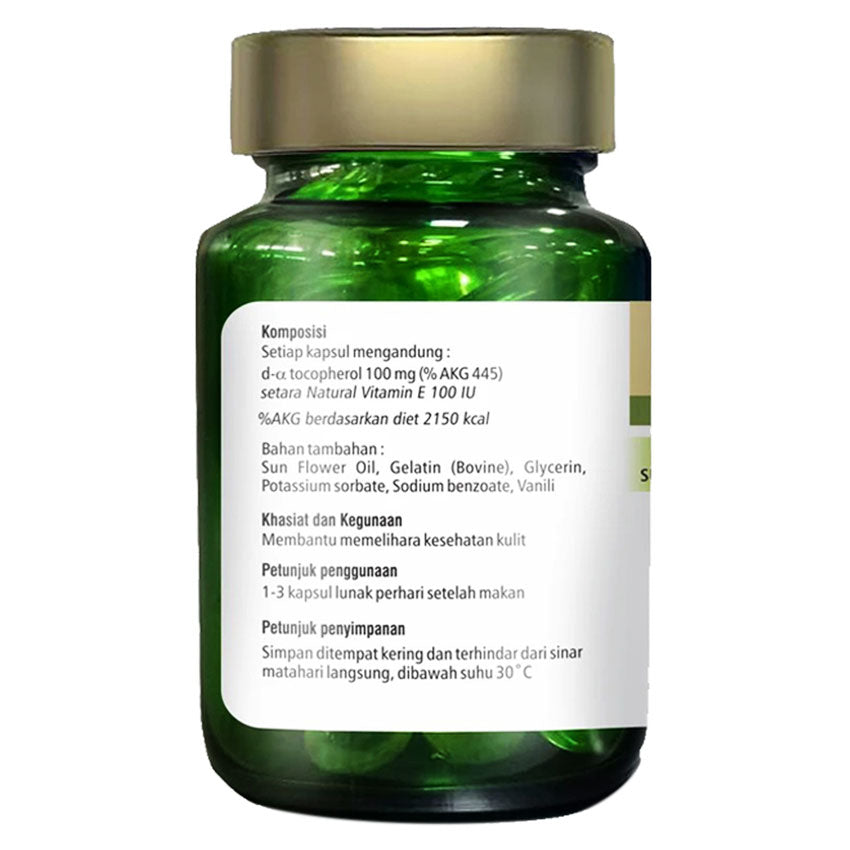Sidomuncul Natural Vitamin E 100 IU - 50 Softgels