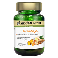 Gambar Sidomuncul Natural HerbaMix 5 - 50 Kapsul Suplemen Kesehatan