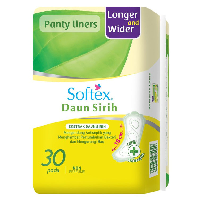 Softex Daun Sirih Pantyliner Longer & Wider - 30 Pads