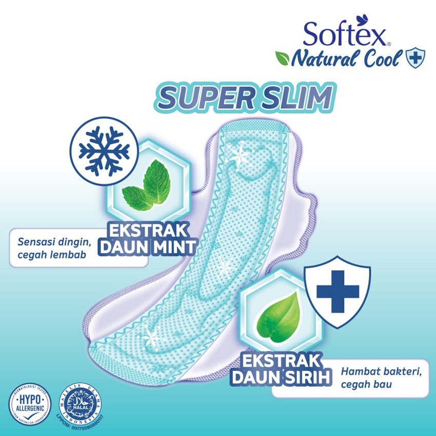 Softex Natural Cool Super Slim Wing 36 cm - 8 Pads