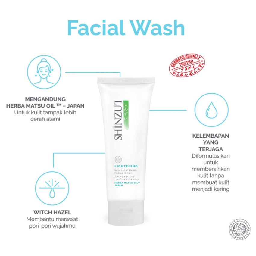 Gambar Shinzui Skin Lightening Facial Wash - 80 gr Jenis Perawatan Tubuh