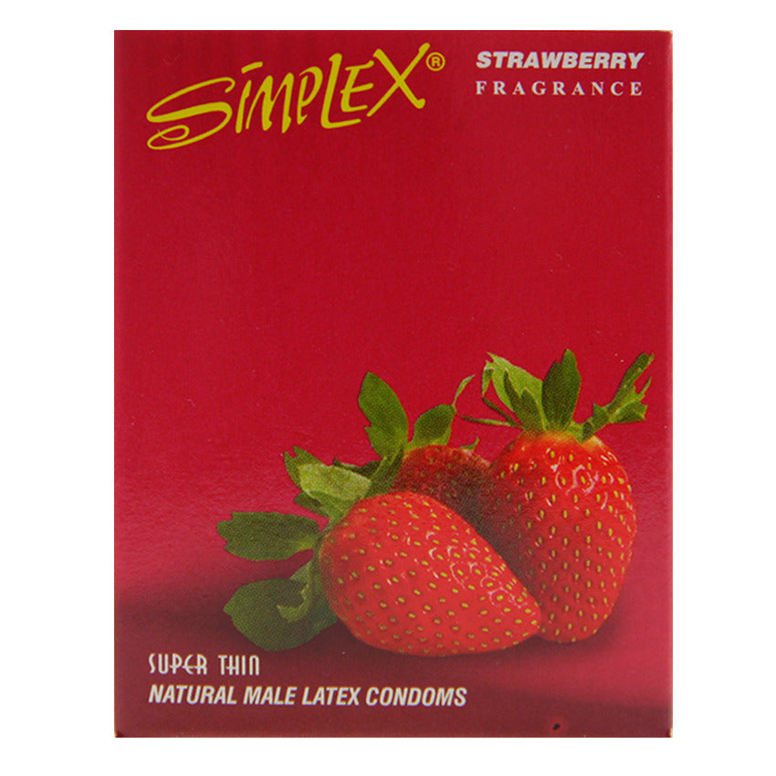 Gambar Simplex Kondom Fragrance Strawberry - 3 Pcs Kondom