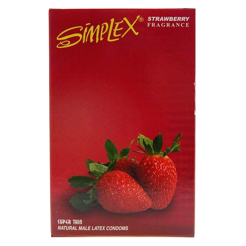 Gambar Simplex Kondom Fragrance Strawberry - 12 Pcs Jenis Kondom
