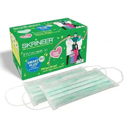 Gambar Skrineer Daily Mask Earloop 3 Ply Green - 50 Pcs Masker Kesehatan