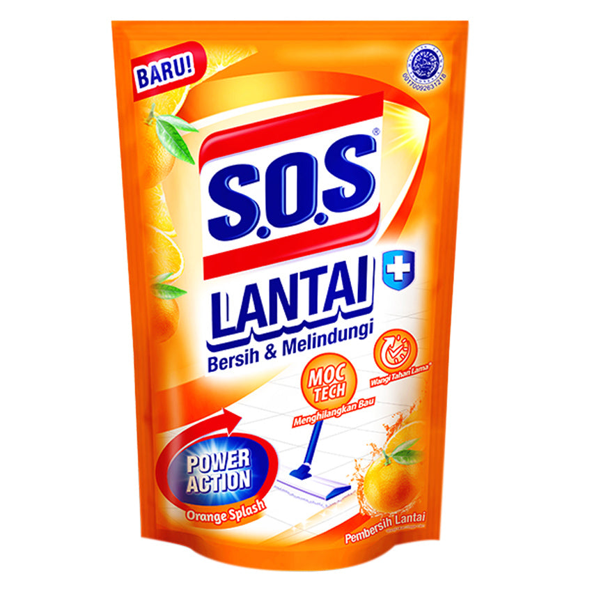 SOS Pembersih Lantai Orange Splash Pouch - 750 mL