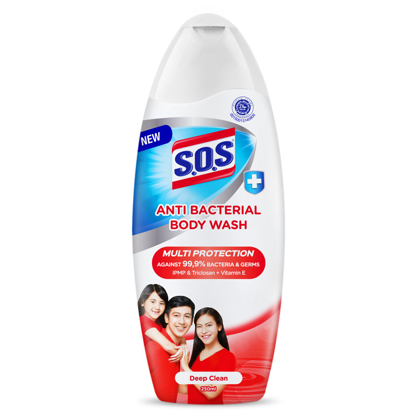 SOS Body Wash Antibacterial Bottle - 250 mL