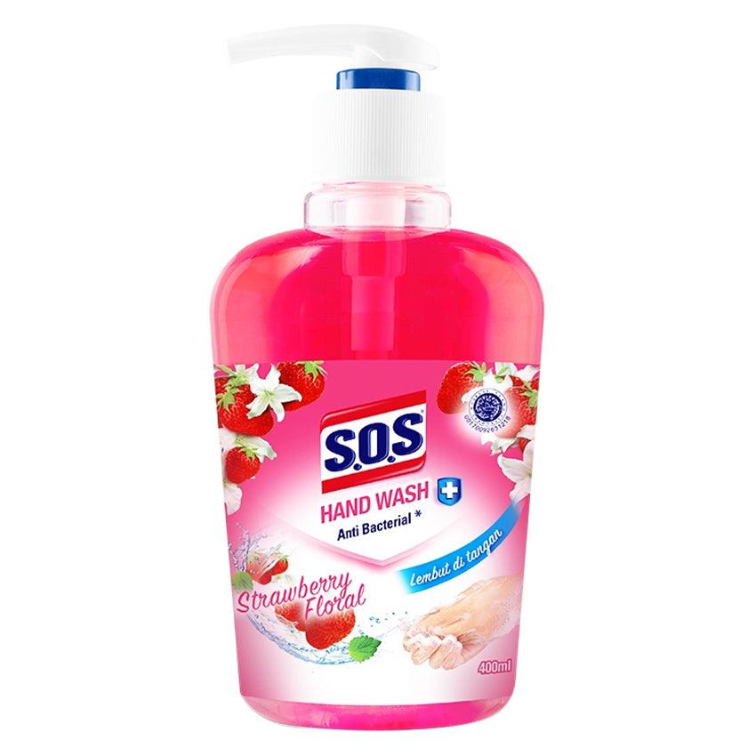 Gambar SOS Handsoap Strawberry Bottle Pump - 400 mL Jenis Perawatan Tubuh