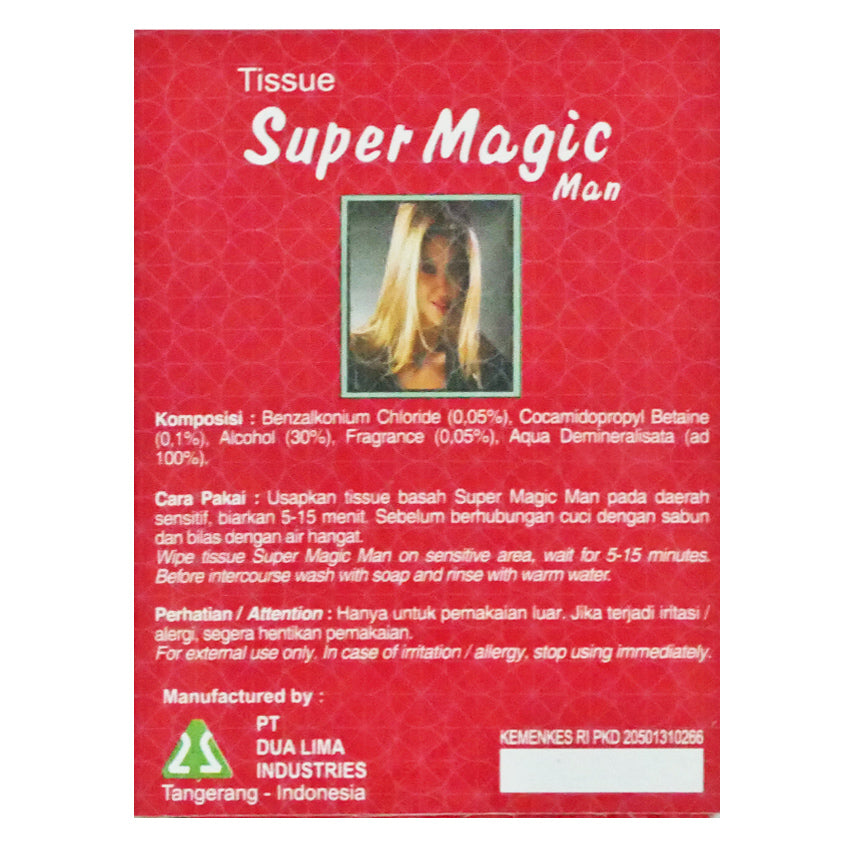 Gambar Super Magic Tissue Aroma Casanova - 6 Sachets Jenis Obat Kuat