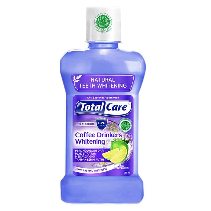 Gambar TOTAL CARE Anti Bacterial Mouthwash Coffee Drinkers Whitening - 250 mL Jenis Perawtaan Mulut