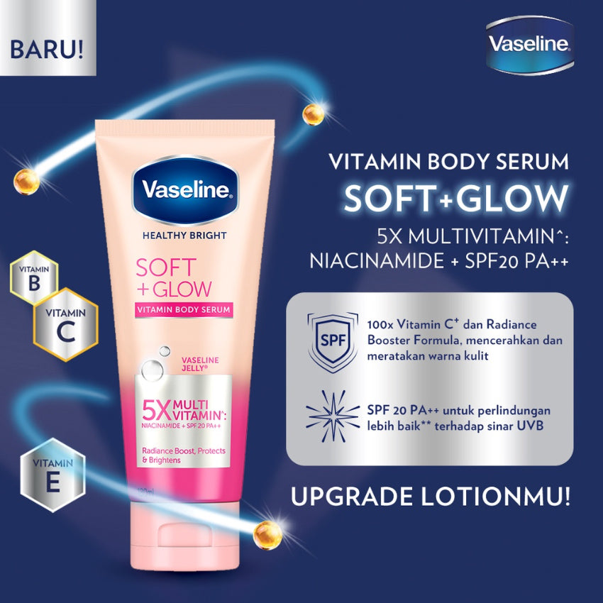 Gambar Vaseline Healthy Bright Soft Glow Body Serum - 180 mL Jenis Perawatan Tubuh