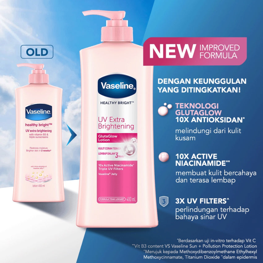 Gambar Vaseline Healthy Bright UV Extra Brightening Hand Body Lotion - 200 mL Jenis Perawatan Tubuh