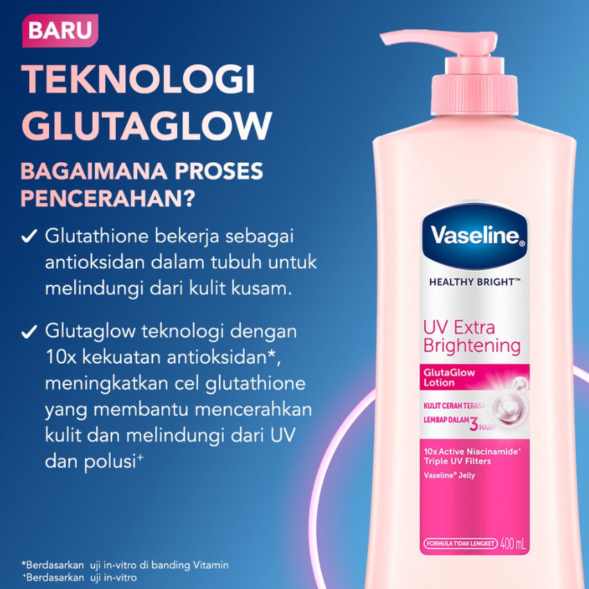 Gambar Vaseline Healthy Bright UV Extra Brightening Hand Body Lotion - 200 mL Jenis Perawatan Tubuh