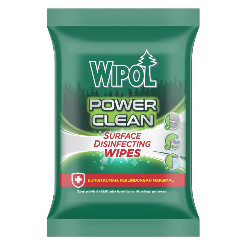 Gambar Wipol Power Clean Surface Disinfectant Wipes - 10 Pcs Jenis Perlengkapan Rumah