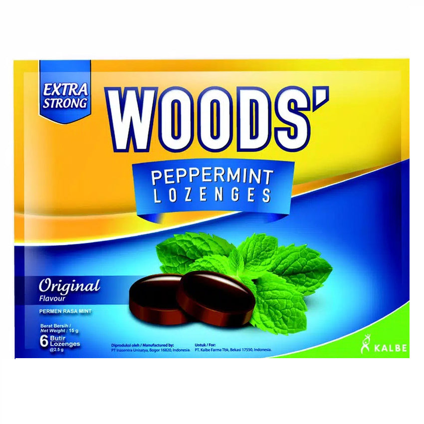 Woods Permen Pelega Tenggorokan Rasa Original - 6 Pcs