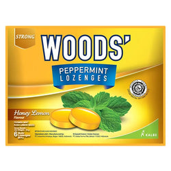 Gambar Woods Permen Pelega Tenggorokan Rasa Honey Lemon - 6 Pcs Suplemen Kesehatan